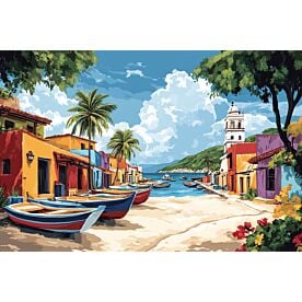 Mexican Fishing Village 0855 Wallpaper Wall Mural