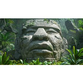 Olmec-Inspired Statue 5579 Wallpaper Wall Mural