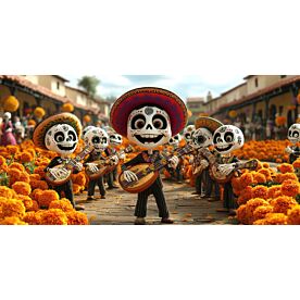 Calavera Mariachis 7420 Wallpaper Wall Mural