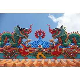 Chinese Dragon at Thailand Temple Wallpaper Wall Mural