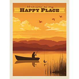 ADG Fishing Happy Place Wallpaper Wall Mural