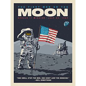 ADG First Man on the Moon Wallpaper Wall Mural