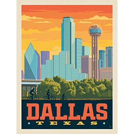 ADG Dallas Texas Skyline Wallpaper Wall Mural