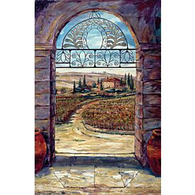 Arch to Tuscan Hills Wallpaper Wall Mural