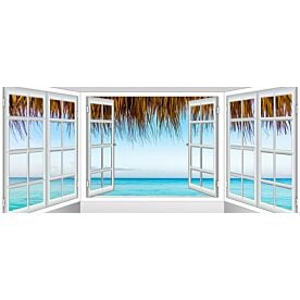 Beach Window Illustration