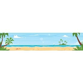 Tropical Island Sea Shore Illustration