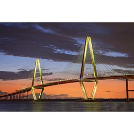 Ravenel Bridge Sunset 2861 Wallpaper Wall Mural