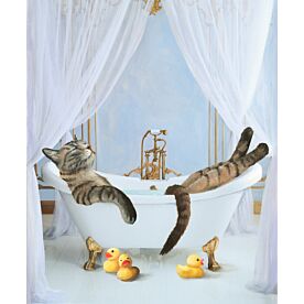 Bathtub Kitty 5455 Wallpaper Wall Mural