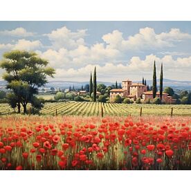 Tuscan Poppy Field 3983 Wallpaper Wall Mural