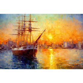 Impressionist Sailboat 3992 Wallpaper Wall Mural