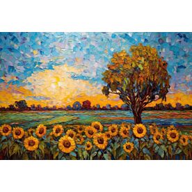 Impressionist Sunflowers 4694 Wallpaper Wall Mural