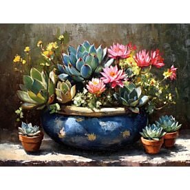 Succulent Pot 0619 Wallpaper Wall Mural