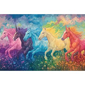 Horse and Unicorns 1720 Wallpaper Wall Mural