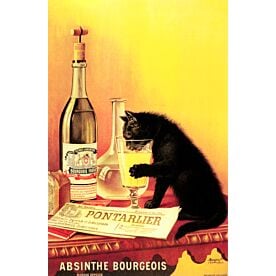 Absinthe Bourgeois Cat 6849 Wallpaper Wall Mural