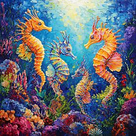 Seahorse Serenade 4356 Wallpaper Wall Mural