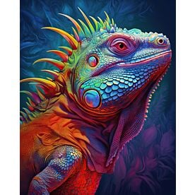 Neon Iguana 3063 Wallpaper Wall Mural