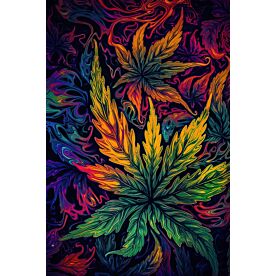 Neon Cannabis 3237 Wallpaper Wall Mural