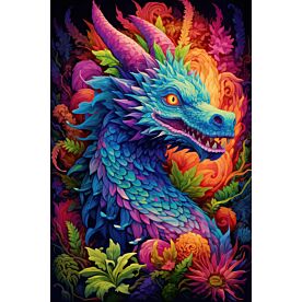 Neon Dragon 3520 Wallpaper Wall Mural