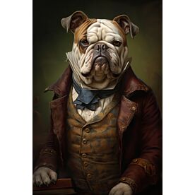 Bulldog in Leather 5687 Wallpaper Wall Mural