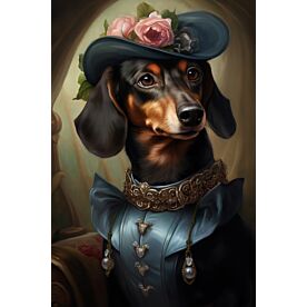 Wiener Dog Dressup Wallpaper Wall Mural