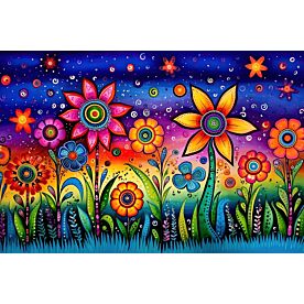 Flowery Night 6989 Wallpaper Wall Mural