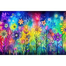 Water Color Flowers 6994 Wallpaper Wall Mural