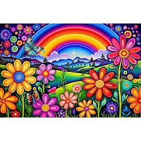 Rainbow Flowers 7000 Wallpaper Wall Mural