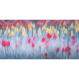 Tulip Swirl I - Schwartz Wallpaper Wall Mural