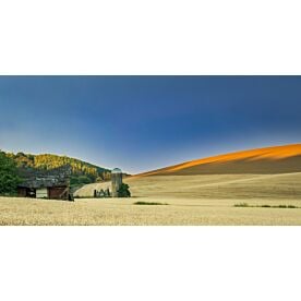 Old Barn and Silo - Schwartz Wallpaper Wall Mural