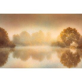 Mist Across the Lake - Schwartz Wallpaper Wall Mural