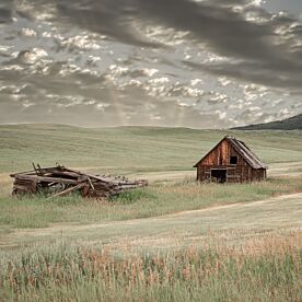 Cabin on the Hillside II - Schwartz Wallpaper Wall Mural