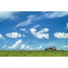 Cabin in the Clouds II Wallpaper Wall Mural