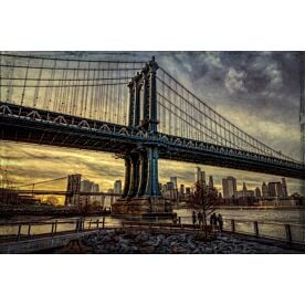 Kearney Manhattan Bridge Sunset Wallpaper Wall Mural