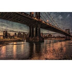 Kearney Twilight NYC Bridges Wallpaper Wall Mural