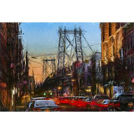 Kearney Williamsburg Bridge Twilight Wallpaper Wall Mural