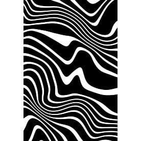 Haase Black White Liquid Line II Wallpaper Wall Mural