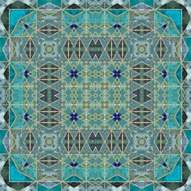 Haase Turquoise And Gold Tile Wallpaper Wall Mural