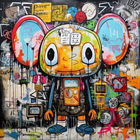 Graffiti Express Mouse Wallpaper Wall Mural