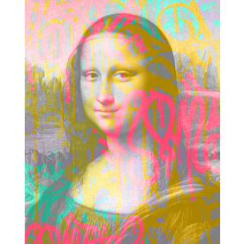 Mona Lisa Graffiti Wallpaper Wall Mural