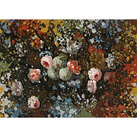 Altered Floral Hardime Still Life Wallpaper Wall Mural