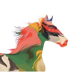 Color Wrapped Horse 2 Wallpaper Wall Mural