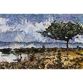 Van Gough Inspired Landscape 3 Wallpaper Wall Mural