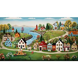 Happy Village 1 Wallpaper Wall Mural