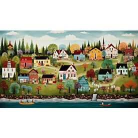 Happy Village 2 Wallpaper Wall Mural