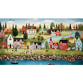 Happy Village 5 Wallpaper Wall Mural