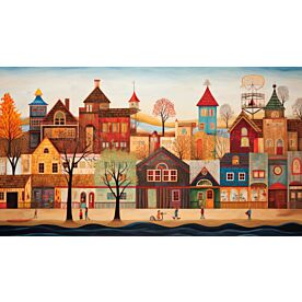 Happy Village 11 Wallpaper Wall Mural