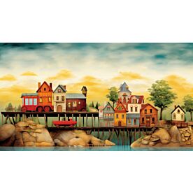 Happy Village 12 Wallpaper Wall Mural