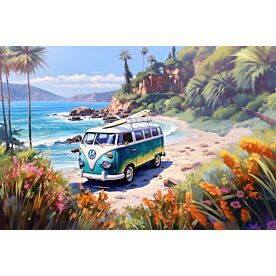 Blue Cove Van Life B Wallpaper Wall Mural