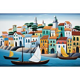 Boatsman Haven Wallpaper Wall Mural