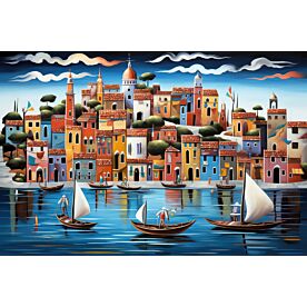 Boatsman Mooring Wallpaper Wall Mural